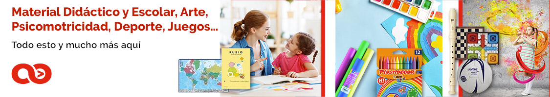 Material Didáctico y Escolar, Arte, Psicomotricidad, Deporte, Juegos…