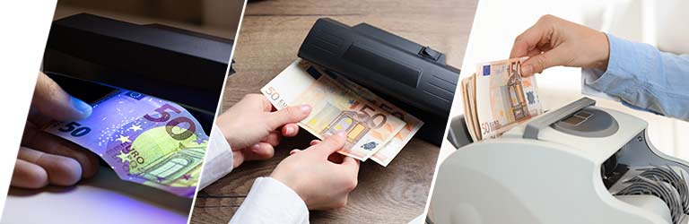 Cajas registradoras, detectores de billetes…