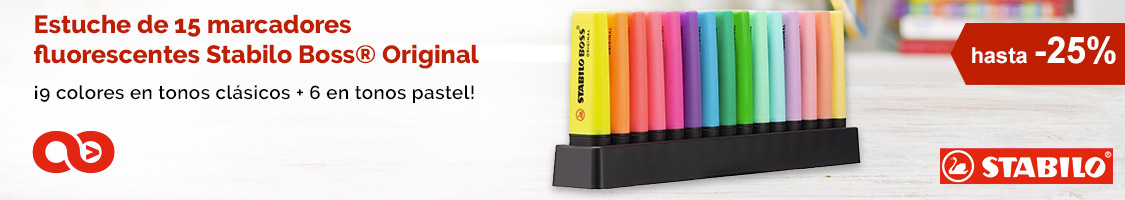 Estuche de 15 marcadores fluorescentes Stabilo Boss® Original