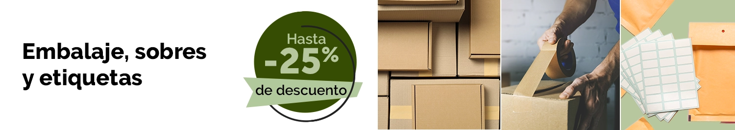 Embalaje, sobres y etiquetas