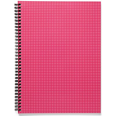 Staples A4+ TW, cuaderno, cuadriculado, doble espiral, 80 g/m², 297 x 230 x 10,5 mm, blanco y rosa