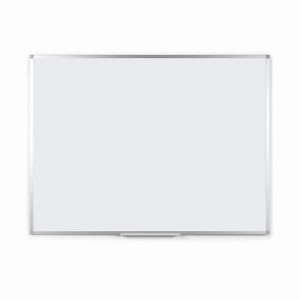 MONDOFFICE Pizarra de pared, Superficie magnética, Acero lacado, Aluminio anodizado, 90 x 60 cm